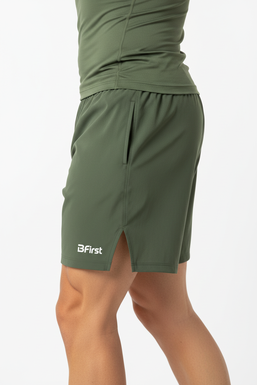 Olive Shorts - Side (Looser)